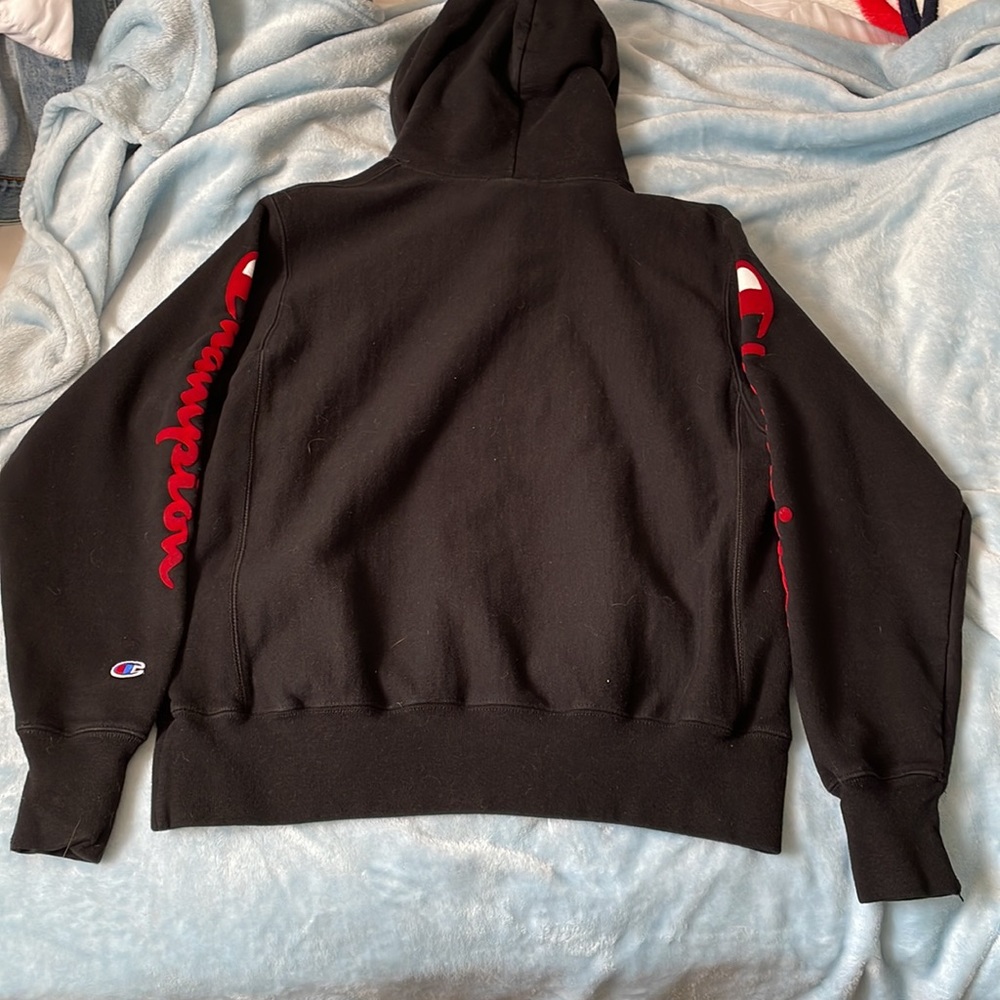 Champion Reverse Weave Arm Script Hoodie - Picture 3 of 3